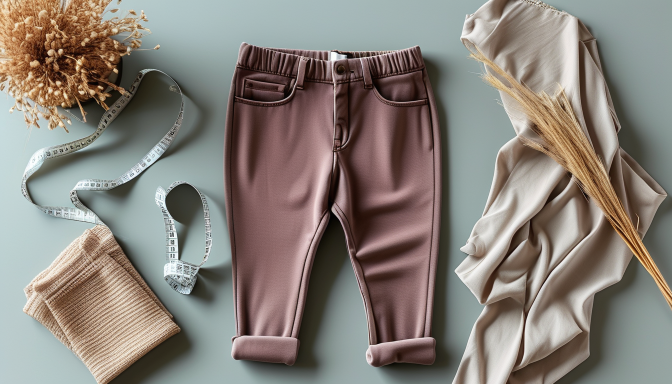 Flat lay of long-inseam leggings with a measuring tape